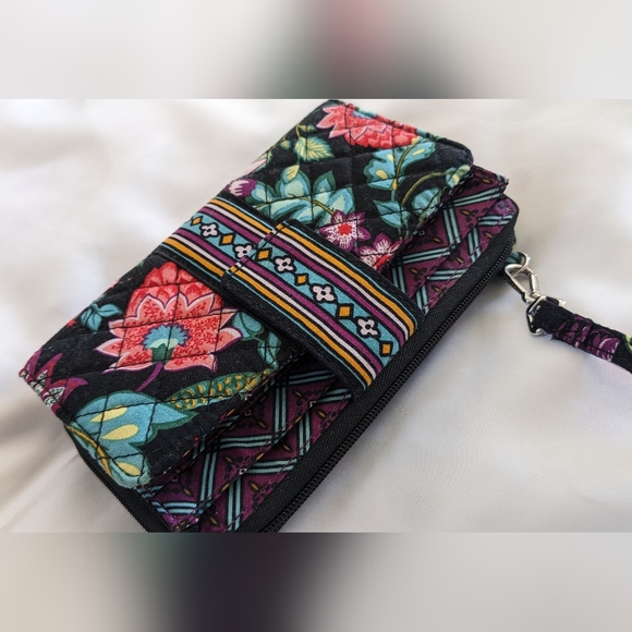 NWOT Vera Bradley Iconic RFID Combo Wristlet in Vines Floral - Picture 2 of 8